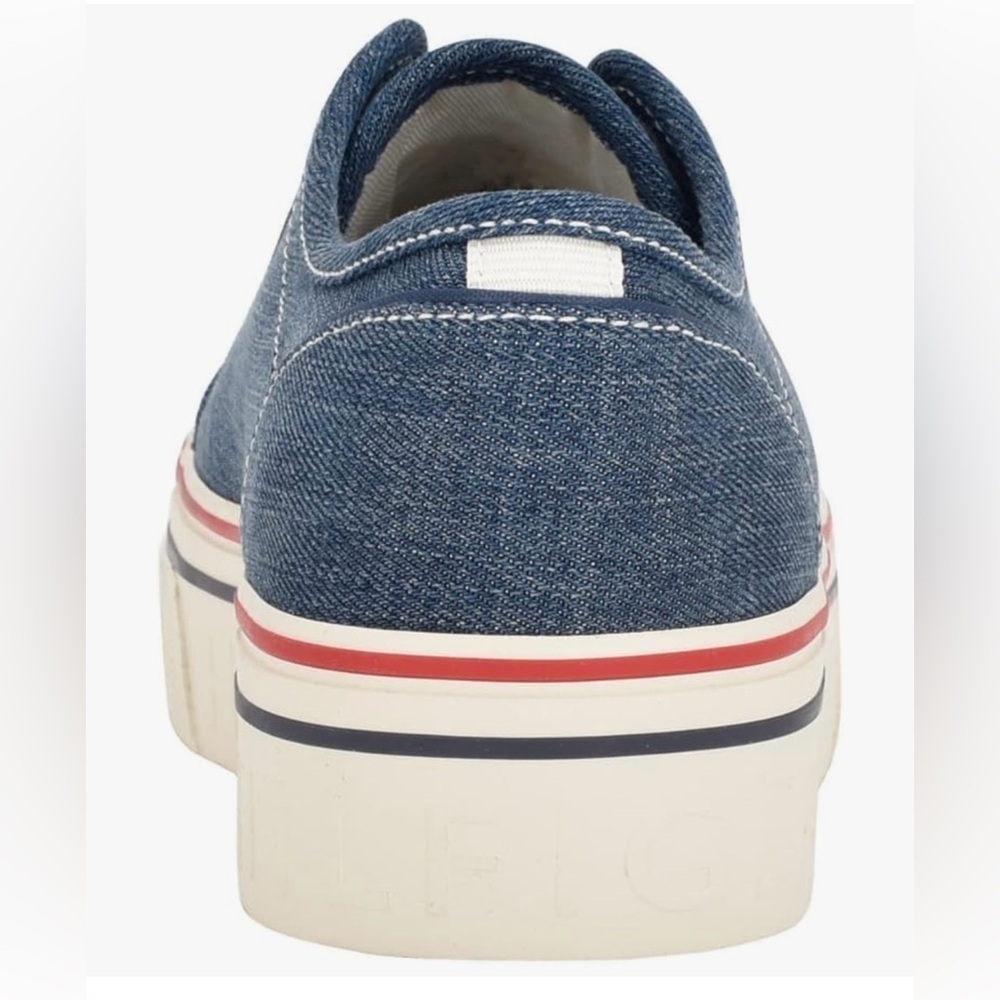 NEW w/o Tags Tommy Hilfiger Balie Slip-On Sneaker in Denim Blue Red White Size 9 - Picture 4 of 12